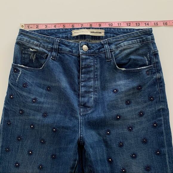 Zadig & Voltaire x Brockenbow | Starseed Mid Rise Straight Leg Jeans 26 - Picture 7 of 14